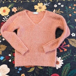 Pink Rose fuzzy sweater